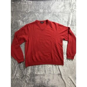 Alashan 100% Cashmere Red V Neck‎ Sweater Women's Size Large